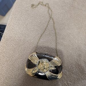 Elegant Black and Gold Clutch